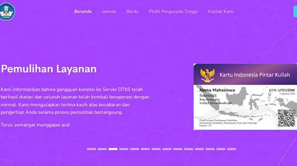 pendaftaran kip kuliah pts 2025